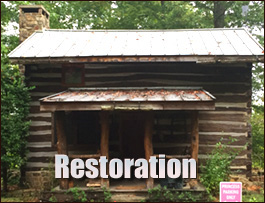 Historic Log Cabin Restoration  Prince George County, Virginia